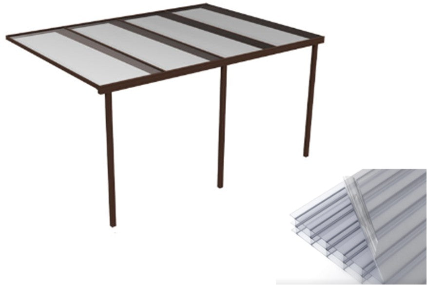 Evolution Canopy Kit - BROWN Frame; CLEAR Roof