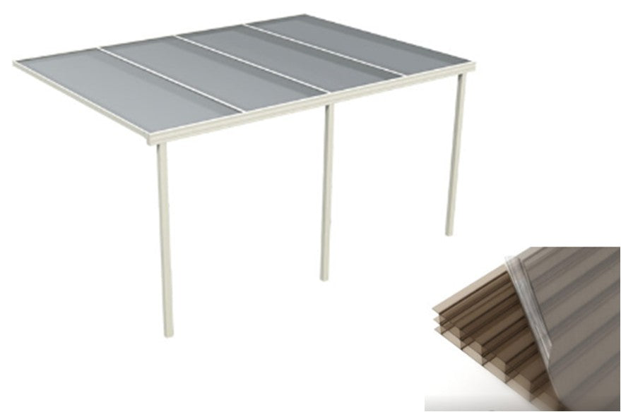 Aluminium Canopy Kit - White Frame & Bronze Roof | Evolution ...
